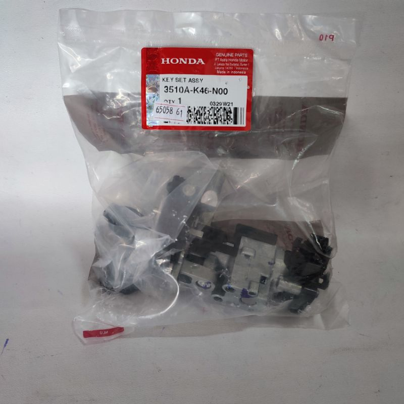 Key Set Assy 35010-K46-N00 Kunci Kontak Set Jok Belakang ORI Honda Vario 110 FI Led