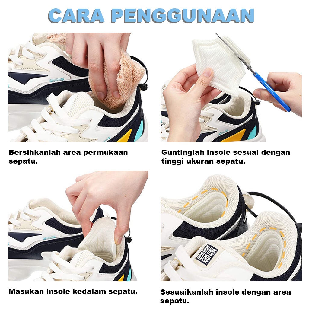 ❤️GTB❤️ GANJALAN SEPATU SNEAKERS KEBESARAN INSOLE ANTI TUMIT LECET INSOLE SNEAKERS R643