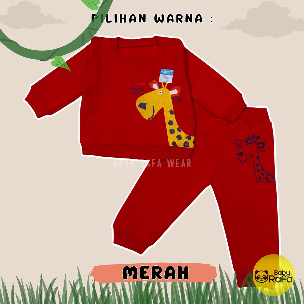 Setelan Jaket Bayi Anak 3 - 18 Bulan, Setelan Sweater Anak GIRAFFE, Sweater Bayi HB Collection