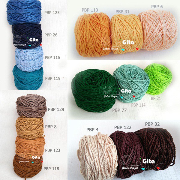 Benang Rajut Polyester Big Ply/Poly Big Polos