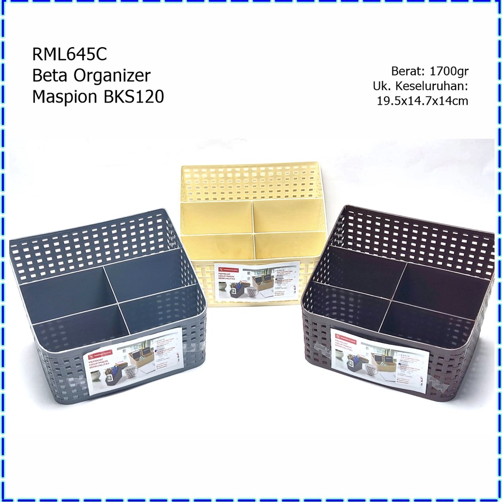 RML645C Keranjang Penyimpanan Barang/Desk Organizer/Beta Organizer Maspion BKS120