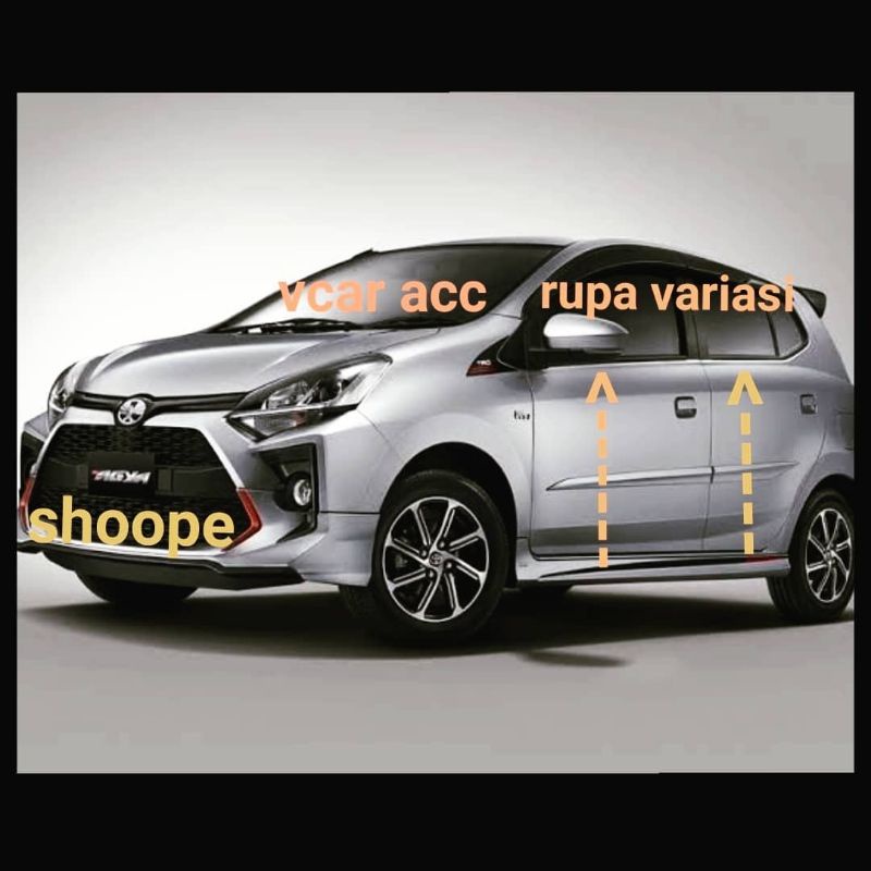 LIST  lis kaca samping pelipit pintu mobil TOYOTA  agya / DAIHATSU ayla / wigo window liner WIGO