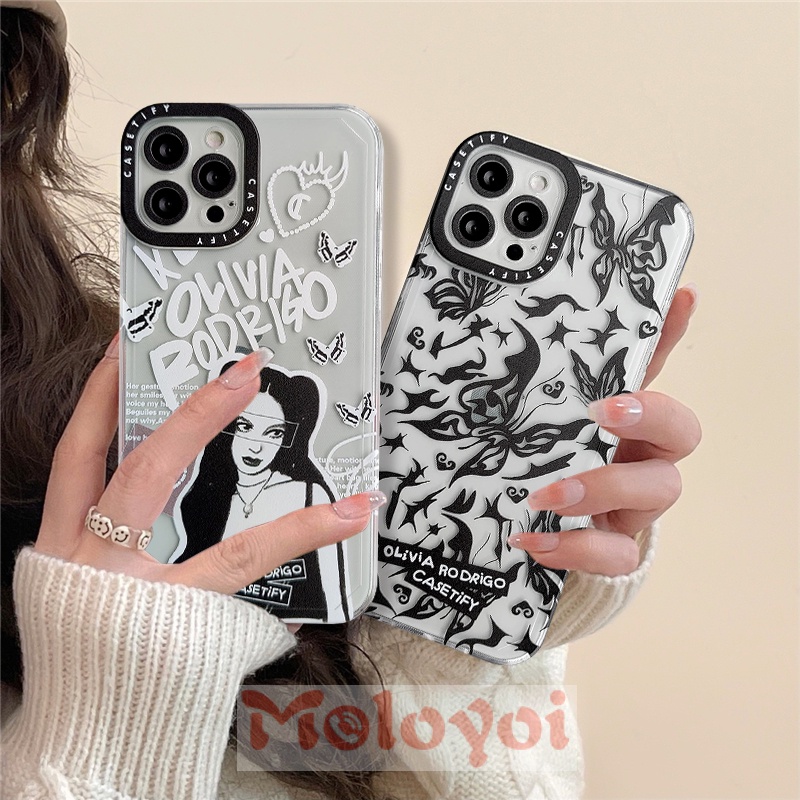 Soft Case TPU Transparan Motif Gadis Kupu-Kupu Untuk IPhone 13 12 11 Pro MAX XR X 6 6S 7 8 Plus SE 2020 XS MAX