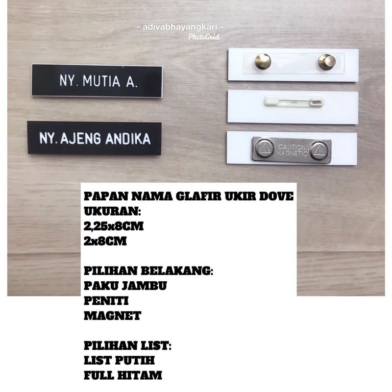 PAPAN NAMA BHAYANGKARI MODEL GLAFIR UKIR