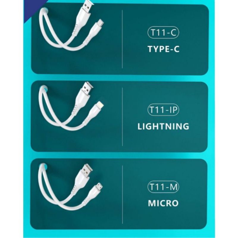 KD KABEL DATA G-POWER MODEL MICRO, TYPE C, LIGHTNING