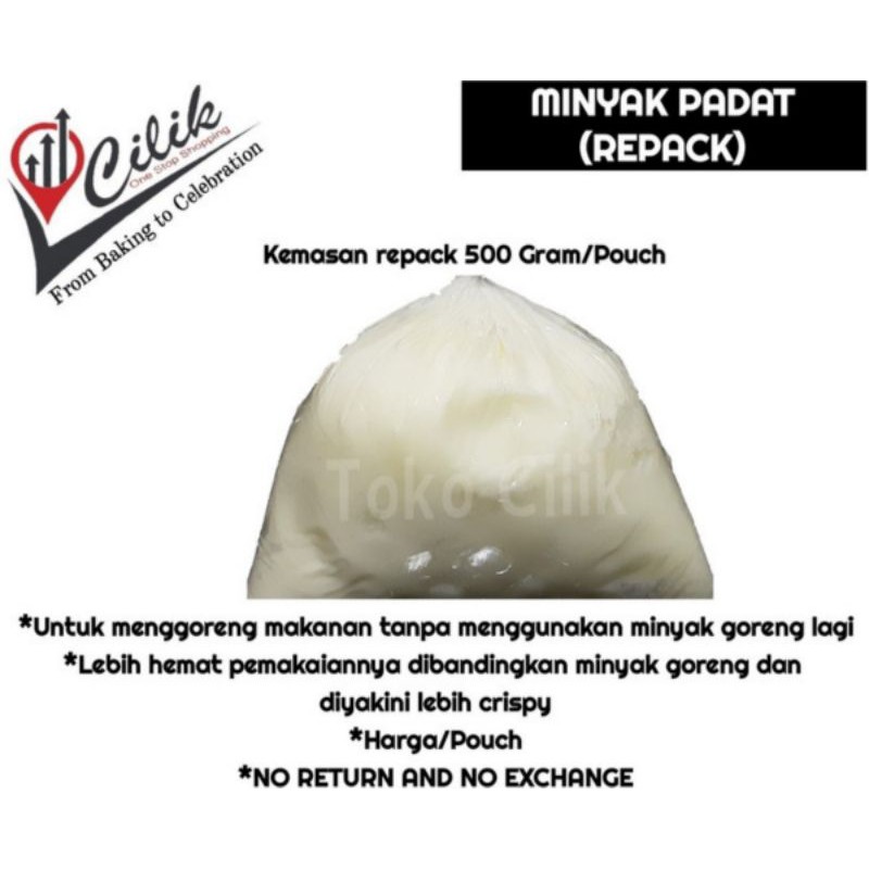 minyak padat goreng beku repack 500 gr donat roti cakwe chicken jajanan