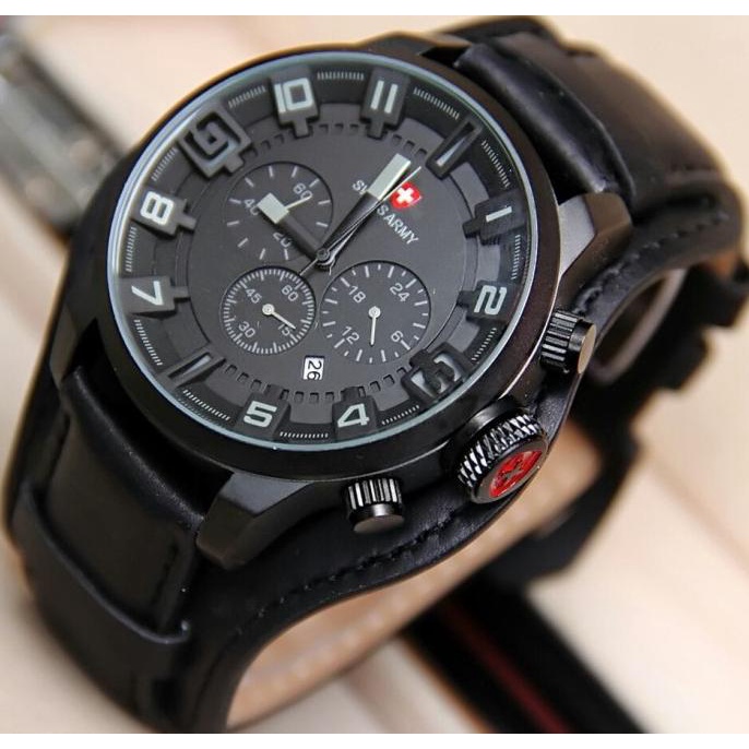 JAM TANGAN PRIA SWISS ARMY SAYAP CHRONO ACTIVE BLACK ANGKA GREY LIMITED EDITION Kode 999