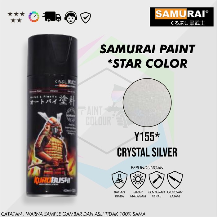 Samurai Paint Y155* Crystal Silver Cat Semprot