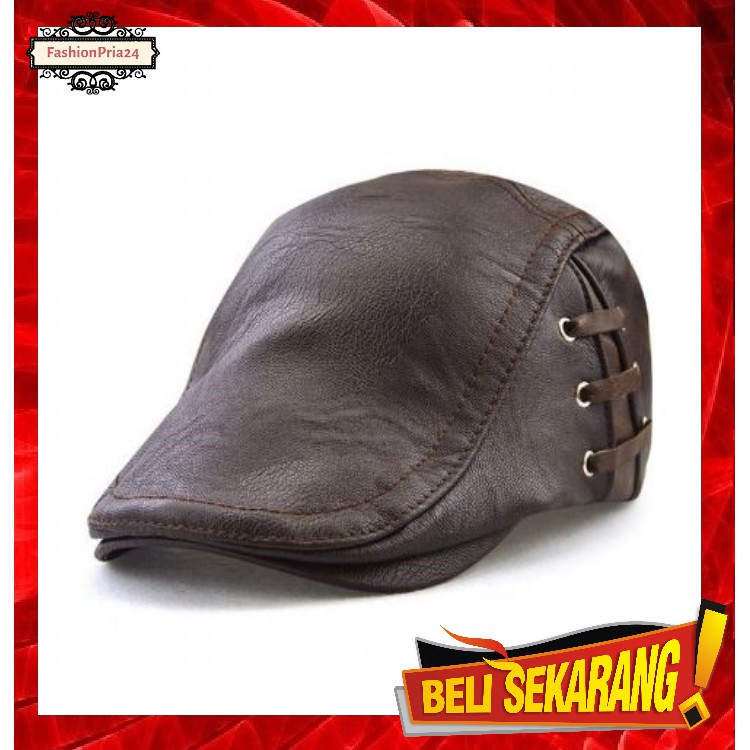 BISA COD Topi Kulit import topi kodok topi pria topi murah topi laki laki topi keren Berkualitas