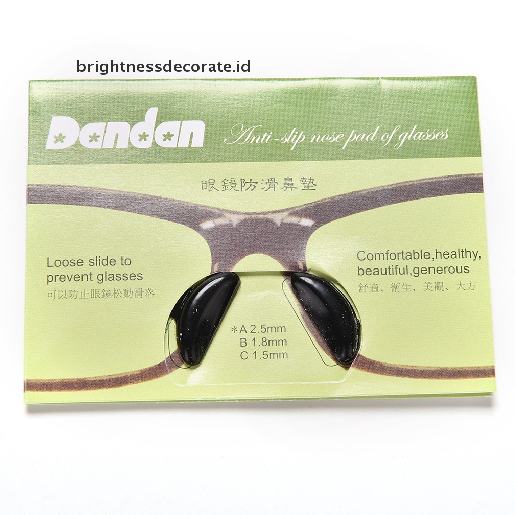 5 Pasang Bantalan Hidung Bahan Silikon Anti Slip Untuk Kacamata