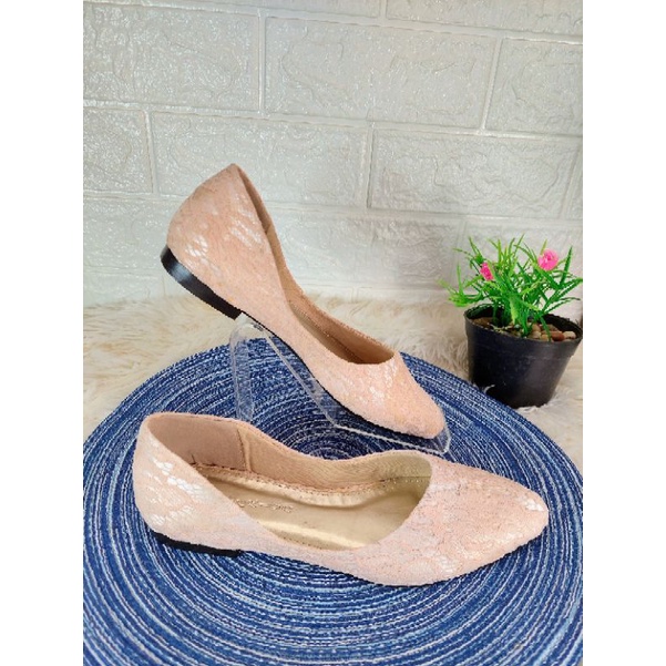 MY CERIYA FLAT SHOES BROKAT / BROKAT PEACH