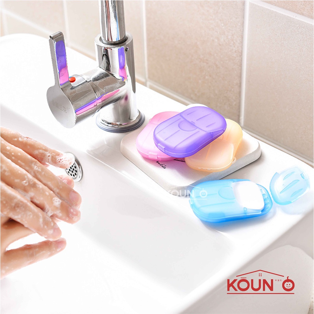 Sabun Cuci Tangan Kertas Mini Travel Disposable Paper Hand Soap Sabun Tangan Sabun Kertas Isi 20 lbr