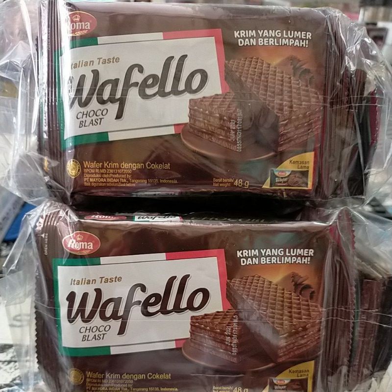 

ROMA Wafer wafello 48g cokelat dan caramel