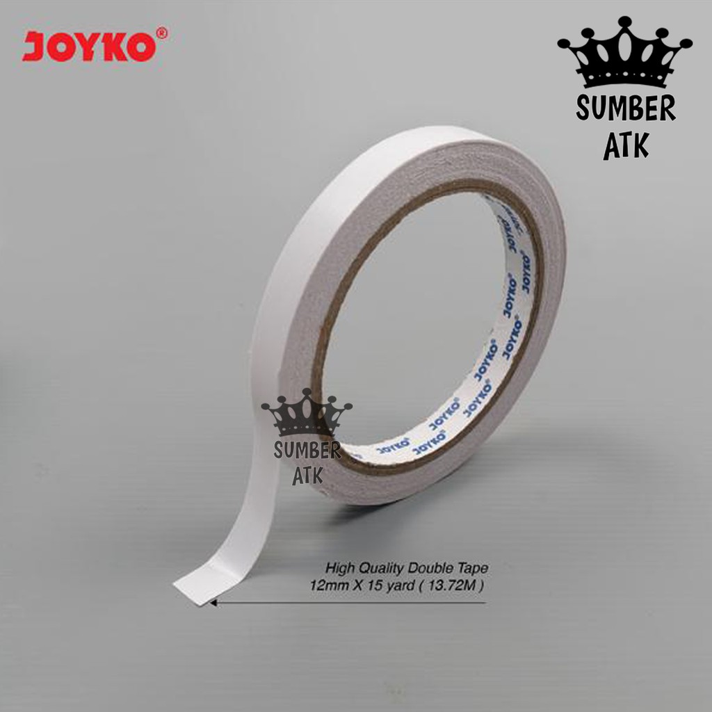 

Double Tape Double Sided Tape Perekat 2 Sisi Joyko 12 mm x 15 yard / 12mm x 15 Yard