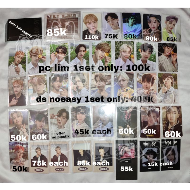 PHOTOCARD DOUBLE SIDE NOEASY 1 SET BANGCHAN LEE KNOW HYUNJIN  CHANGBIN HAN SEUNGMIN FELIX I.N