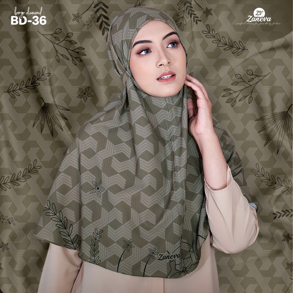 NEW ARRIVAL Bergo Motif Printing Premiun By Zaneva Hijab
