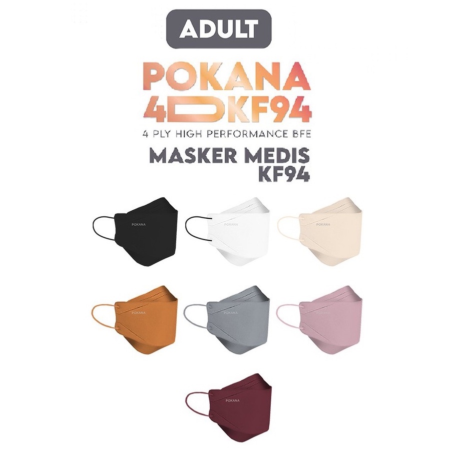 POKANA 4D KF94 Mask / Masker 4ply (isi 2)