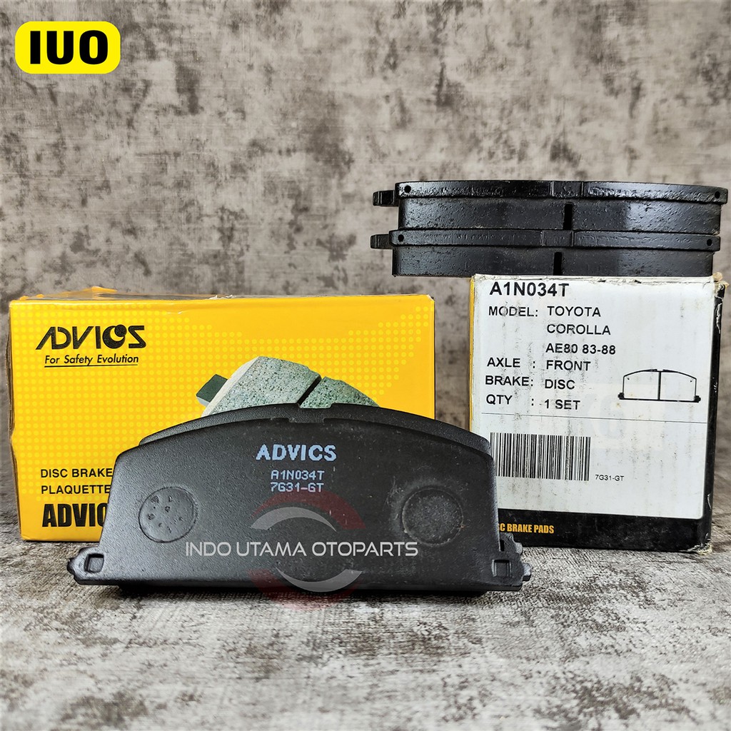 Brake Pad AISIN Corolla All New Kampas Rem ADVICS A1N034T