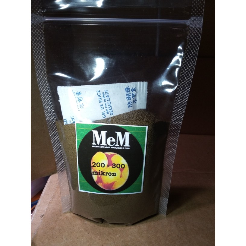 

MEM/PELET/PAKAN IKAN 100g REPACK 200-300 mikron