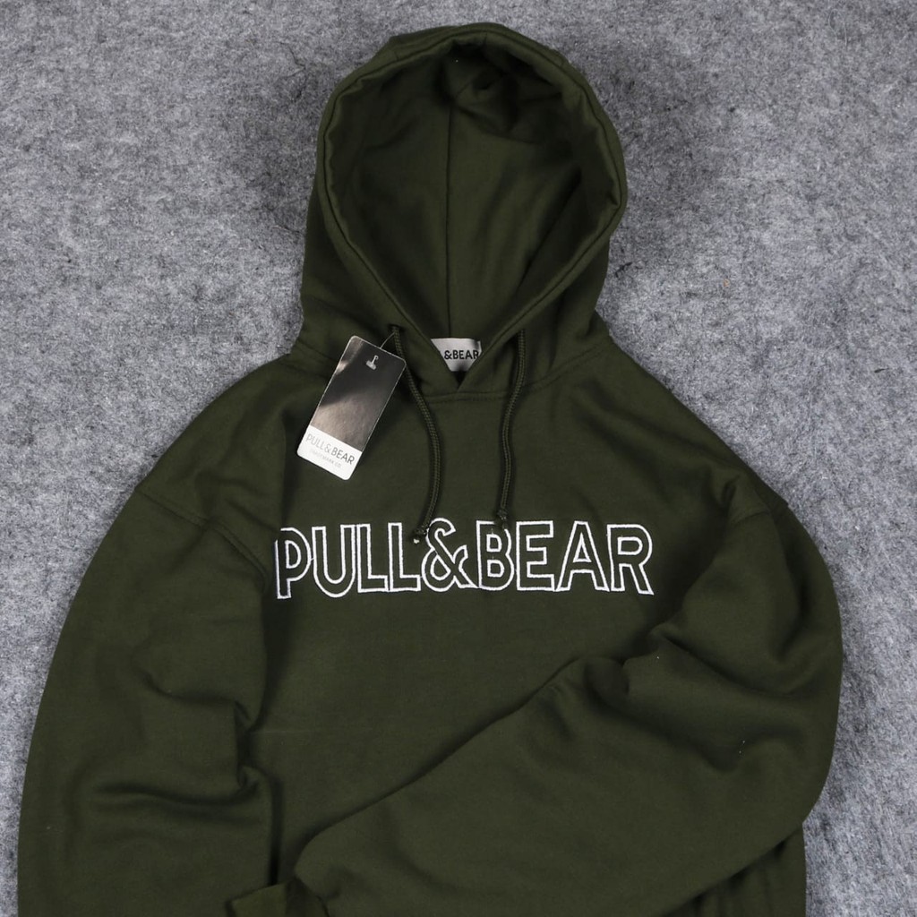 Jaket Hoodie PULL&amp;BEAR EMBROID Unisex Good Brand