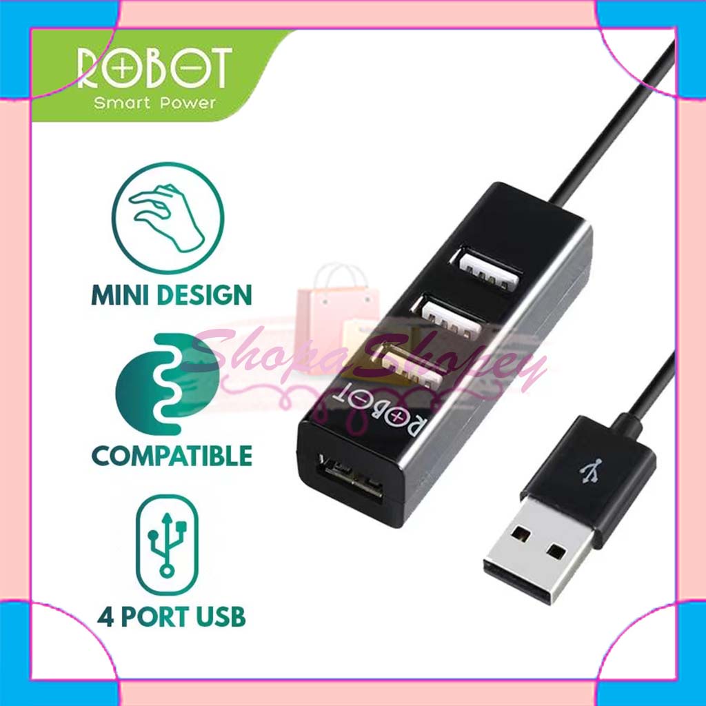 4 Ports USB HUB ROBOT H140-80 Ukuran 80cm Portable Multi Function Original