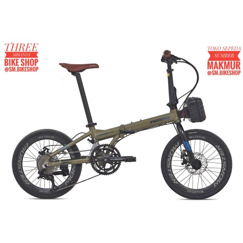 SEPEDA LIPAT PACIFIC SPLENDID AX 20 INCH MINERAL GREEN, 18 SPEED, ALLOY