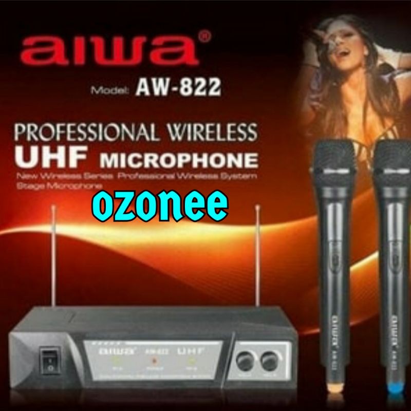 MIC WIRELESS AIWA 822 MICROPHONE AIWA 822 HANDHELD