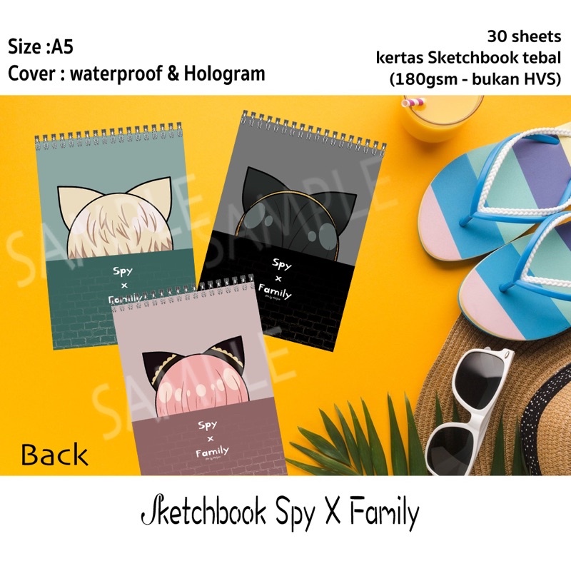 buku notes sketchbook sketch book anime spy x family anya loid yor a5 buku menggambar note book