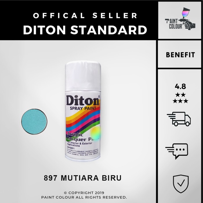 Diton 897 Mutiara Biru Cat Semprot/Pylox/Samurai Motor/Helm/Gundam