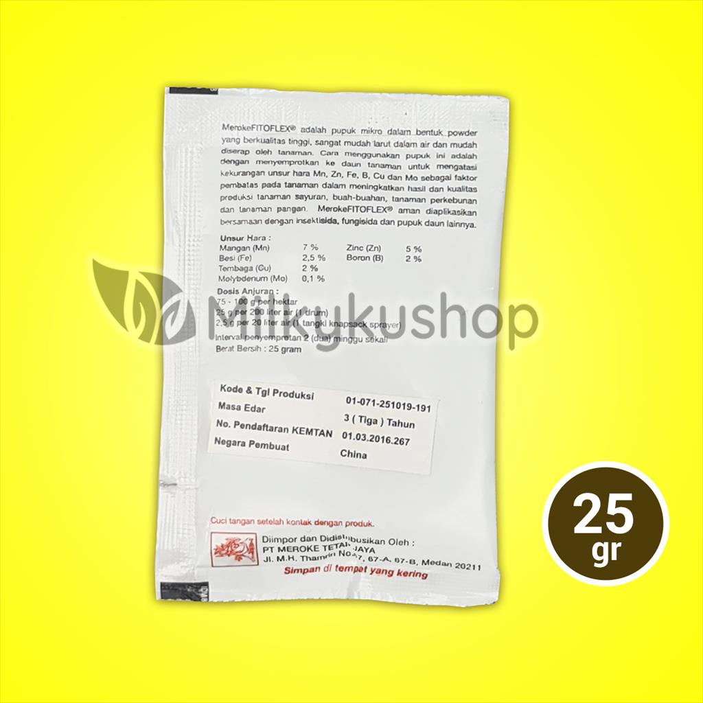 PUPUK MEROKE FITOFLEX 25 GRAM PER SACHET KEMASAN PABRIK