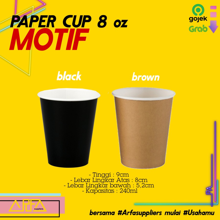

Paper Cup Hot 8oz 1 dus (Grosir)
