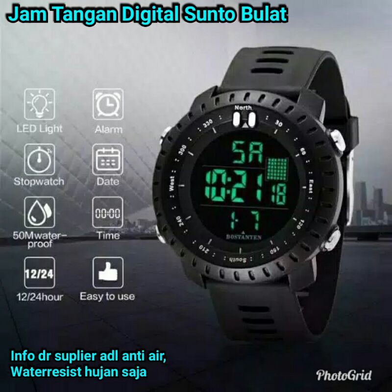 Jam tangan anti air  Sunto Care Jam Tangan Digital Bulat