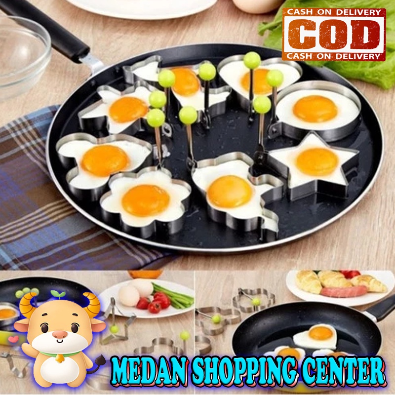 MSC Alat cetakan telur goreng caplok alat cetak kue telur stainles Steel