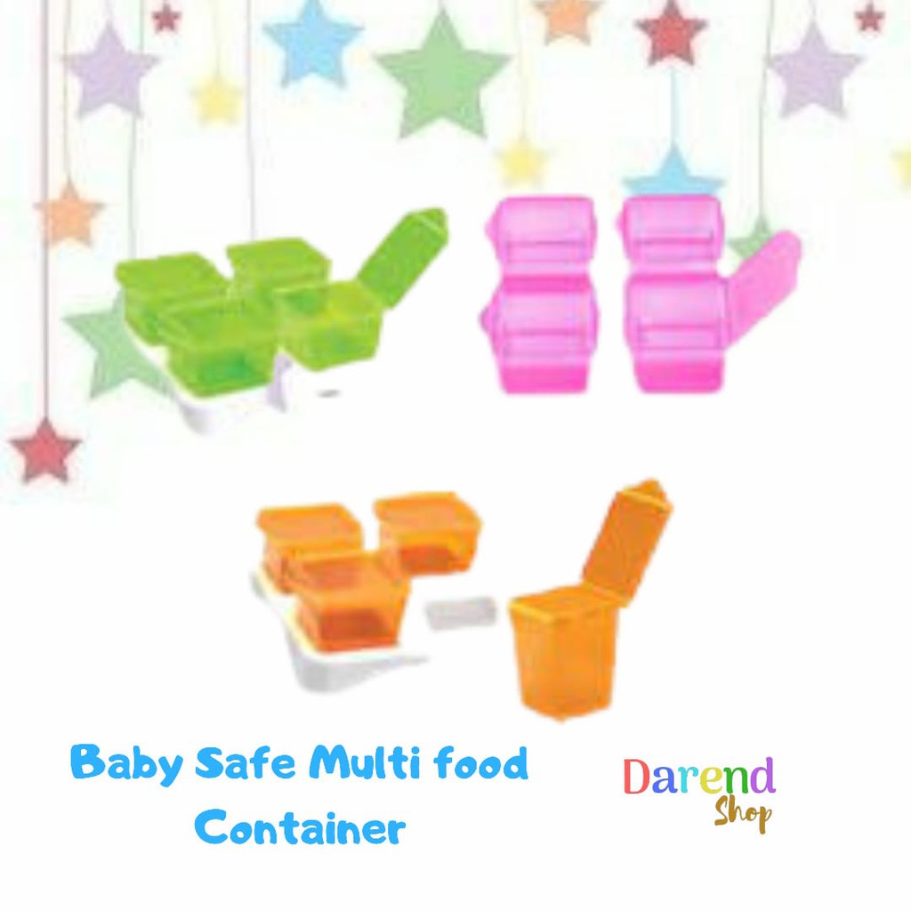 Wadah MPASI Baby Safe Multi Food Container MPASI / Tempat Makan Bayi / Peralatan Makan Bayi