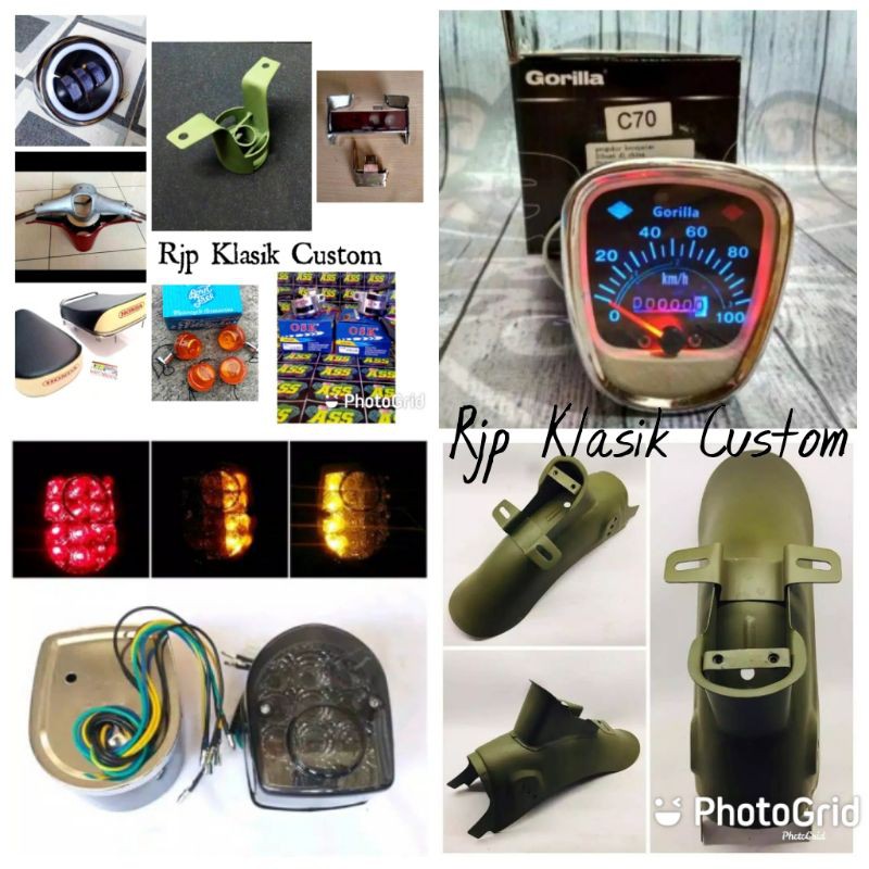 Sepaket C70 full set Kepala Set Lampu Daymaker Jok Pisah C50 Holder Saklar Set Terlaris