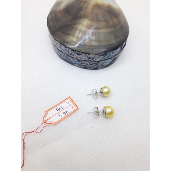 PROMO GIWANG PERAK 925 MUTIARA LAUT LOMBOK GRADE A ASLI ANTING PERSIT BAYANGKARI MUTIARA LAUT LOMBOK