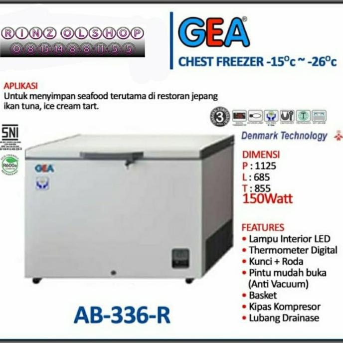 CHEST FREEZER GEA AB-336 R LEMARI PEMBEKU 330 LITER