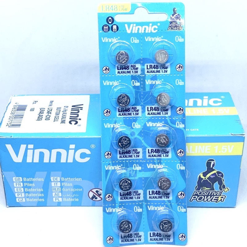 BATERAI VINNIC L754F BATTERY LR48 AG5 1 LEMBAR ISI 10 BUTIR