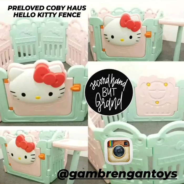 Pagar Bayi Coby Haus Hello Kitty Play yard Preloved Safety Play fence