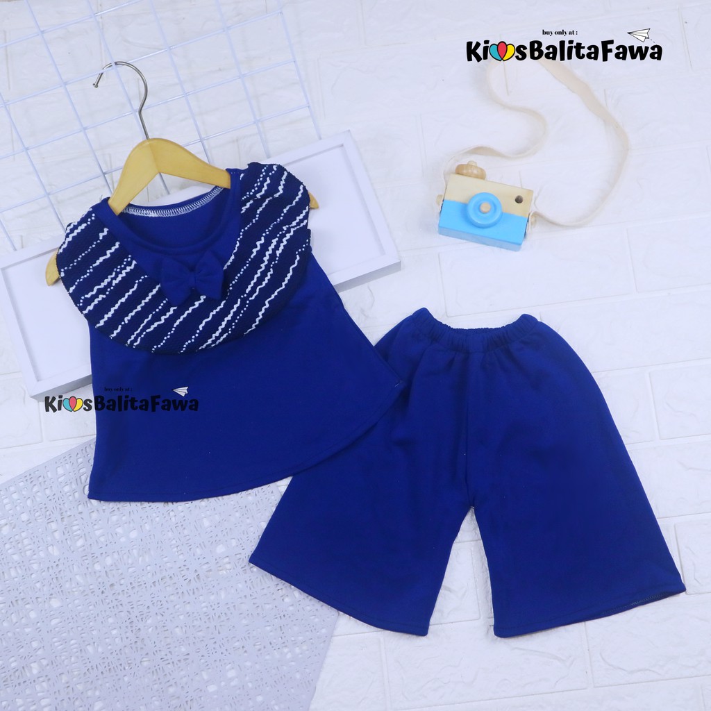 Setelan Intana Anak uk 3-4 Tahun / Set Atasan Bawahan Kulot Rok Baju Cewek Perempuan Import