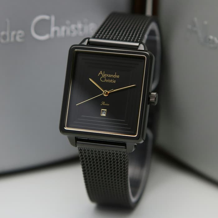 JAM TANGAN WANITA ALEXANDRE CHRISTIE AC 2851 / AC2851 FULL BLACK ORIGINAL