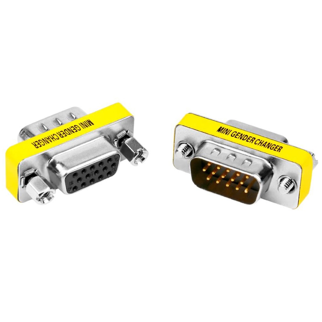 VMF | CONNECTOR VGA MALE TO FEMALE BEST / MINI GENDER (YELLOW)