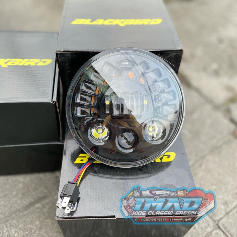 Daymaker 16 led 5 in 7 inchi blackbird daymaker 16 led versi terbaik grade A blackbird