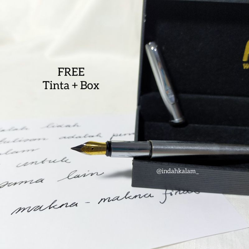 

[LANGKA] Fountain Pen Flair Silver Set Box Nib Pena Kalam Kaligrafi Tinta Cair Ijazah Khat Tutul