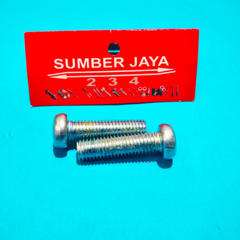 Baut JP m8 x 30  putih isi 10pcs / Skrup 8 x 30  TERMURAH