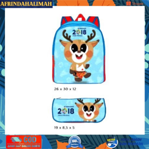 

{TERBARU} ASIAN GAMES - Kids Backpack Set / Tas Ransel Anak Sekolah