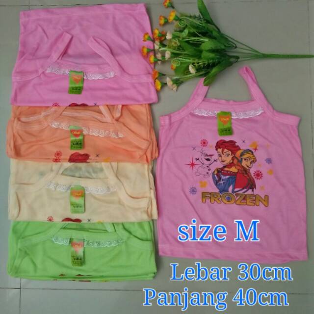 6pcs M Kaos dalam anak cewek/kaos singlet anak cewek/kaos kutang motif/kaos dalam motif