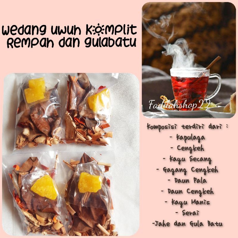 

Wedang Uwuh Rempah Komplit dan Oven