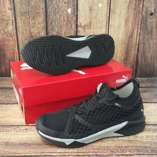 ORIGINAL PUMA IGNITE XT NETFIT Sepatu Olahraga Lari Running Pria - Puma Black