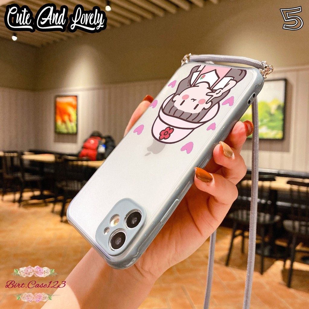Softcase Slingcase Lanyard Choice CUTE AND LOVELY Vivo V9 V11 V11i V15 V17 V20 S1 Pro Se BC4015